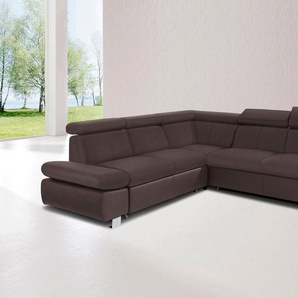 exxpo - sofa fashion Ecksofa Happy, L-Form, wahlweise mit Bettfunktion