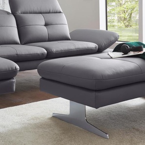 exxpo - sofa fashion Hocker B/H/T: 132 cm x 43 72 cm, Luxus-Kunstleder, grau Sitzhocker Wohnzimmer