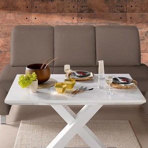exxpo - sofa fashion Polsterbank Intenso, Sitzbank, Breite 162 cm, wahlweise in Leder oder Textil, hohe Bodenfreiheit, frei im Raum stellbar, hoher Sitzkomfort