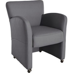 Sessel EXXPO - SOFA FASHION Cortado Gr. Kunstleder, Sessel, B: 66 cm, braun (schlamm) Esszimmerstuhl Lederstuhl Polsterstuhl Küchenstühle Sessel Breite 66 cm