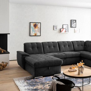 exxpo - sofa fashion Wohnlandschaft, 4 Teile, 6x Kopfteilverstellung, Wahlweise mit Bettfunktion und Bettkasten