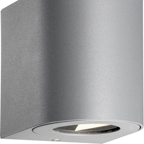 F (A bis G) LED Außen-Wandleuchte NORDLUX Canto 2 Lampen Gr. 2 flammig, Höhe: 10,4 cm, grau LED Außenwandleuchten