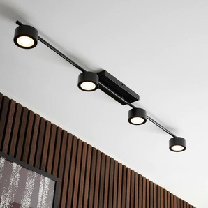 F (A bis G) LED Deckenleuchte NORDLUX Clyde Lampen Gr. Ø 8,50 cm Höhe: 10,00 cm, schwarz Deckenspot Deckenstrahler Skandinavisches minimalistisches Design, dimmbar, 5 Jahre LED-Garantie