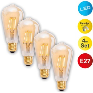 F (A bis G) LED-Leuchtmittel NÄVE Leuchtmittel gelb (amber) Leuchtmittel 4er-Set LED E274W,2000K; 320lm; SKIIP20