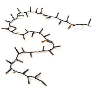 F (A bis G) LED-Lichterkette KONSTSMIDE Weihnachtsdeko Lichterketten Gr. Dioden 600 St., Kabellänge 3 m x Gesamtlänge 16,18 m, schwarz (schwarz, bernsteinfarben, schwarz) Lichterketten Lichternetze Micro LED Büschellichterkette Cluster, 600