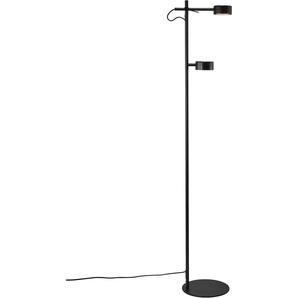 F (A bis G) LED Stehlampe NORDLUX CLYDE Lampen Gr. Ø 9 cm Höhe: 138 cm, schwarz Standleuchten Hängeleuchte,+LED,+Dimmer für Stimmungslicht,verstellbar