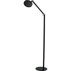 Fabas Luce Led-Stehleuchte Regina , Schwarz , Metall, Kunststoff , 22x160 cm , Lesearm, Flexarm, Farbtemperaturwechsler , Lampen & Leuchten, Innenbeleuchtung, Stehlampen, Stehlampen Mit Leselampe