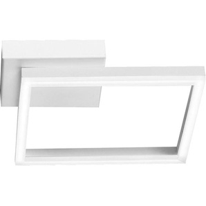 Fabas Luce Led-Wandleuchte Bard, Weiß, Metall, Kunststoff, 30x5.5x30 cm, DIN EN ISO 9001, Lampen & Leuchten, Innenbeleuchtung, Wandleuchten