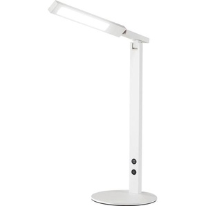 Fabas Luce Schreibtischleuchte, Weiß, Metall, 38x69 cm, ISO 9001, drehbar, 4-fach schaltbar, Touch-Schalter (on/off), Stufenschalter, Farbtemperaturwechsler, Lampen & Leuchten, Innenbeleuchtung, Tischlampen, Schreibtischlampen