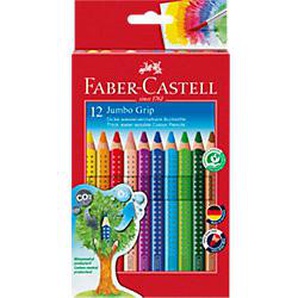 Faber-Castell Jumbo Grip Buntstifte Farbig sortiert 12 Stück 6712155