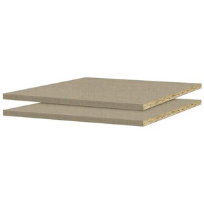 Fachboden 45 cm 43 x 1 x 45cm Beige 2er Set Spanplatte, beschichtet