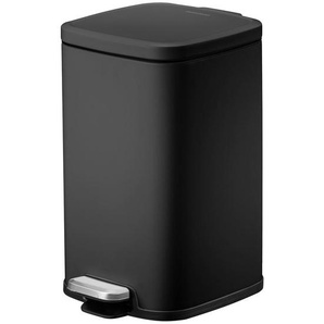 Fackelmann Abfalleimer London, Schwarz, Kunststoff, 4 L, 24.3x25.7x18.5 cm, Küchen, Küchenausstattung, Mülleimer