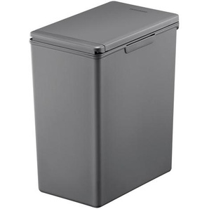 Fackelmann Abfalleimer Oslo, Dunkelgrau, Kunststoff, 20 L, 22x41.5x34 cm, Küchen, Küchenausstattung, Mülleimer