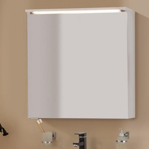Fackelmann OXFORD Badmöbelset 4-teilig, 60 cm, Weiß, Spiegelschrank, Keramik