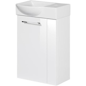 Fackelmann SBC SCENO Gäste WC Set 2-teilig 45 cm, Weiß, links, Keramik