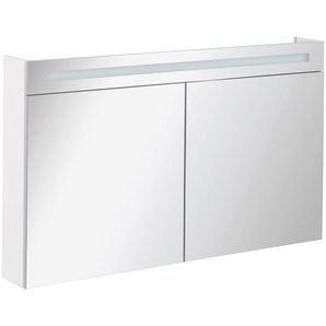 FACKELMANN Spiegelschrank CL 120 - weiß Badmöbel Breite 120 cm, 2 Türen, doppelseitig verspiegelt