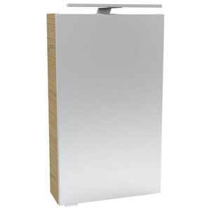 FACKELMANN Spiegelschrank SBC (Spiegelschrank mit LED-Aufsatzleuchte) Aufsatzleuchte, Schalter und Steckdose, Breite 40cm, Anschlag rechts
