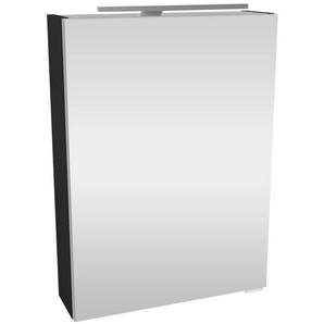FACKELMANN Spiegelschrank SBC (Spiegelschrank mit LED-Aufsatzleuchte) Aufsatzleuchte, Schalter und Steckdose, Breite 50cm, Anschlag links