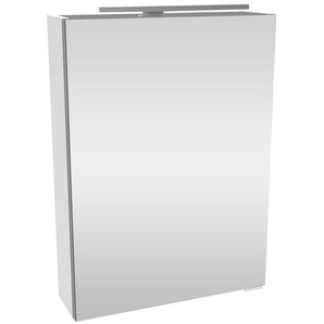FACKELMANN Spiegelschrank SBC (Spiegelschrank mit LED-Aufsatzleuchte) Aufsatzleuchte, Schalter und Steckdose, Breite 50cm, Anschlag links