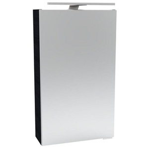 FACKELMANN Spiegelschrank SBC (Spiegelschrank mit LED-Aufsatzleuchte) für das Gästebad, Schalter und Steckdose, Breite 40cm, Anschlag links