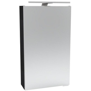 FACKELMANN Spiegelschrank SBC (Spiegelschrank mit LED-Aufsatzleuchte) für das Gästebad, Schalter und Steckdose, Breite 40cm, Anschlag links