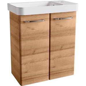 FACKELMANN Waschtisch Mini-Gäste-WC-Set MILANO (2-St., 2-teilig), Badmöbel, Breite 55cm