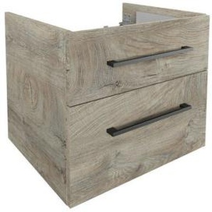 FACKELMANN Waschtischunterschrank Oxford / Badschrank mit Soft-Close-System / Maße (B x H x T): ca. 60 x 50,9 x 48,8 cm / Korpus & Front: Braun