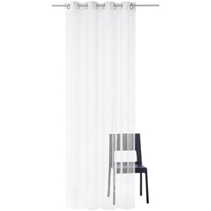 Fadenvorhang WECKBRODT Leon Gardinen Gr. 240 cm, Ösen, 98 cm, weiß Ösen Gardine