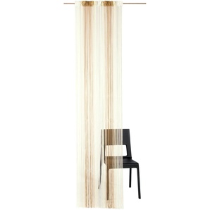 Fadenvorhang WECKBRODT Rebecca Gardinen Gr. 160 cm, Multifunktionsband, 148 cm, beige (champagner, karamell) Badezimmergardinen Gardine Fadengardine, Gardine, Insektenschutz, transparent, kürzbar
