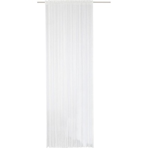 Fadenvorhang WECKBRODT Rebecca Gardinen Gr. 245 cm, Multifunktionsband, 148 cm, weiß (reinweiß) Badezimmergardinen Gardine Fadengardine, Gardine, Insektenschutz, transparent, kürzbar