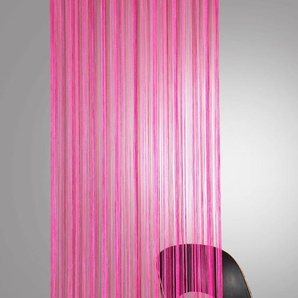 Fadenvorhang WECKBRODT Rebecca Gardinen Gr. 160 cm, Multifunktionsband, 148 cm, pink (pink, uni) Badezimmergardinen Gardine Fadengardine, Gardine, Insektenschutz, transparent, kürzbar
