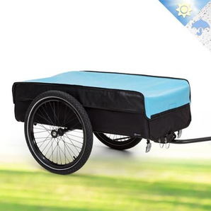 Fahrradanhänger, Lastenanhänger mit 2 Rädern und Regenverdeck, Stahl-Fahrradanhänger mit Anhängevorrichtung & Halterung, Wasserdichter Handwagen mit