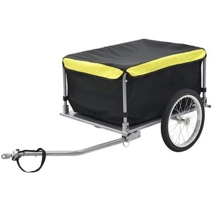 Fahrradanhänger Schwarz und Gelb 65 kg