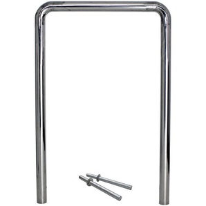 Fahrradanlehnbügel 118 x 78 cm Edelstahl ø 60 mm grau Typ u Einbetonieren Fahrradständer Parker Typ u