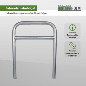 Fahrradanlehnbügel 78 x 115 cm Stahl feuerverzinkt ø 60 mm grau Einbetonieren Fahrradständer Parker Typ h