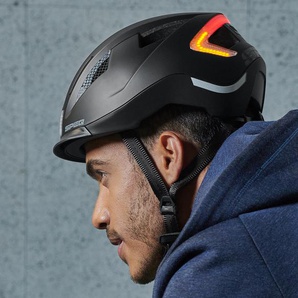 Fahrradhelm mit Blinkerfunktion - Schwarz -