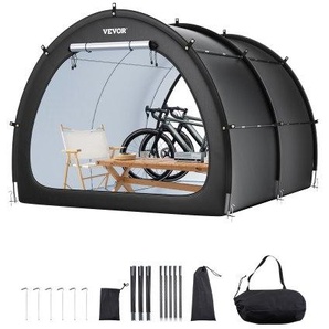 Fahrradzelt, 5 Fahrräder, geräumige Fahhrradgarage mit belüftetem Fenster, fächerförmiges Fahrradschuppe mit hochfestem Fiberglas & Doppelreißverschlüssen, 1706x2133x2438mm SXZXCP5678FTV64TQV0