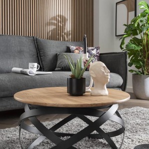 Faktorei Luca Beistelltisch Wildeiche/Metall 70x70x40 cm