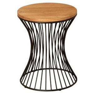 Faktorei Maria Beistelltisch Wildeiche/Metall 40x40x50 cm