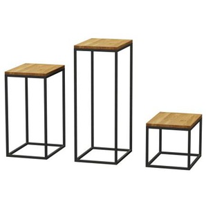 Faktorei Maxime Beistelltisch 3er Set Wildeiche/Metall