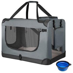 faltbare Hundetransportbox Lassie S - Dunkelgrau