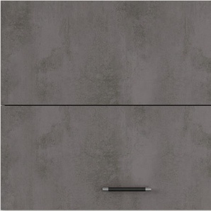 Faltlifthängeschrank IMPULS KÜCHEN Prag und Valencia, Breite/Höhe: 90/72,3 cm Schränke Gr. B/H/T: 90 cm x 72,3 cm x 34,2 cm, 2 St., grau (beton, optik schiefer dunkelgrau) Hängeschränke