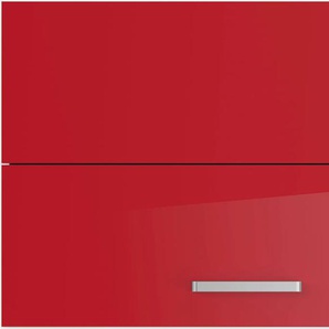 Faltlifthängeschrank IMPULS KÜCHEN Turin, Breite 90 cm Schränke Gr. B/H/T: 90 cm x 57,9 cm x 34,5 cm, Rot Hochglanz, 2 St., rot (rot hochglanz) Hängeschränke