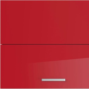 Faltlifthängeschrank IMPULS KÜCHEN Turin Schränke Gr. B/H/T: 90 cm x 72,3 cm x 34,5 cm, Rot Hochglanz, 2 St., rot (rot hochglanz) Hängeschränke mit Falt-Lifttür bestehend aus 2 Fronten