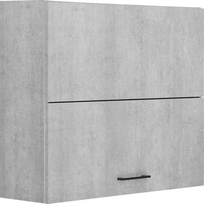 Faltlifthängeschrank OPTIFIT Tokio Schränke Gr. B/H/T: 90 cm x 70,4 cm x 34,9 cm, 1 St., Komplettausführung, grau (betonfarben) Hängeschränke 90 cm breit, mit Metallgriff