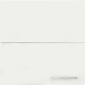 Faltlifthängeschrank WIHO KÜCHEN Zell Schränke Gr. B/H/T: 90 cm x 56,5 cm x 35 cm, weiß (front: weiß, korpus und arbeitsplatte: satin blackwood) Hängeschränke