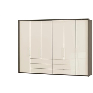 Falttüren-Panoramaschrank  6-türig  Beda ¦ beige ¦ Maße (cm): B: 306,4 H: 220 T: 65.0
