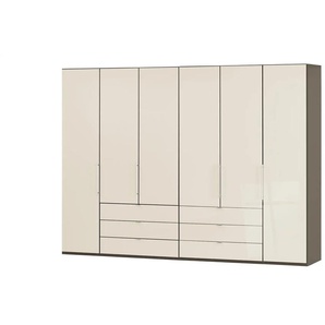 Falttüren-Panoramaschrank 6-türig Beda - beige - Materialmix - 300 cm - 216 cm - cm 58,0 | Möbel Kraft