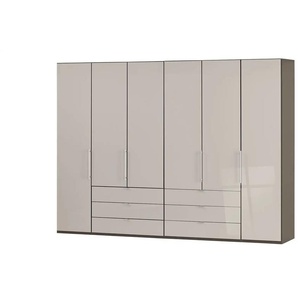Falttüren-Panoramaschrank 6-türig Beda - grau - Materialmix - 300 cm - 216 cm - cm 58,0 | Möbel Kraft