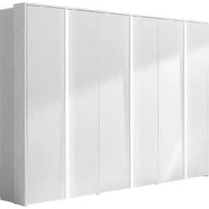 Falttürenkleiderschrank Multi-Forma in Hochglanz reinweiß, Breite ca. 302 cm